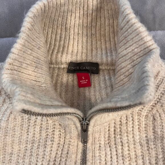 Vince Camuto Quarter Zip Pullover Sweater - Cabincore - Fall Winter - Women's S - Picture 1 of 7